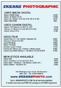 Skears Photographic ad in Amateur Photographer
